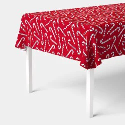 84&quot;x60&quot; Christmas Candy Cane Tablecloth - Wondershop™