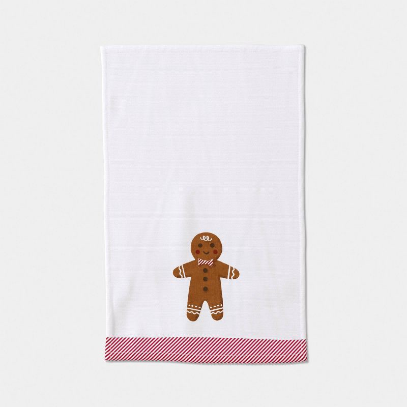 slide 3 of 3, Christmas Gingerbread Cotton Kitchen Towel - Wondershop™, 1 ct