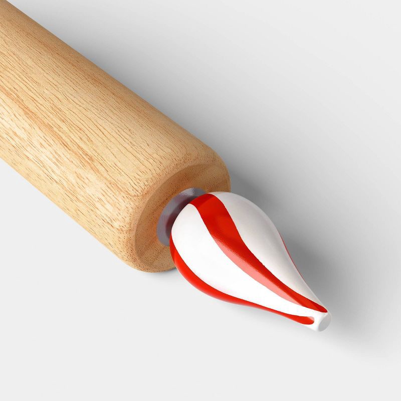 slide 3 of 3, Christmas Swirl Mini Rolling Pin Red/White- Wondershop™, 1 ct