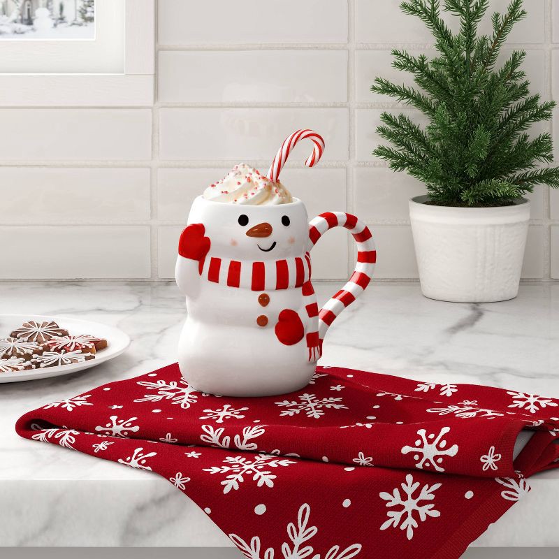 slide 2 of 3, Christmas Snowflake Cotton Kitchen Towel - Wondershop™, 1 ct