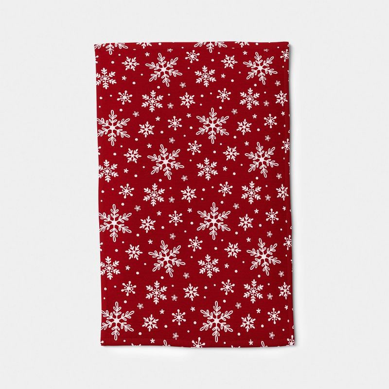 slide 3 of 3, Christmas Snowflake Cotton Kitchen Towel - Wondershop™, 1 ct