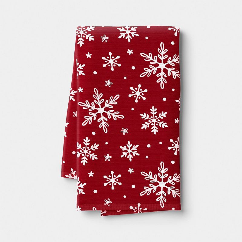 slide 1 of 3, Christmas Snowflake Cotton Kitchen Towel - Wondershop™, 1 ct
