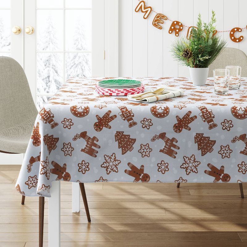 slide 2 of 3, 84"x60" Christmas Gingerbread Tablecloth - Wondershop™, 1 ct