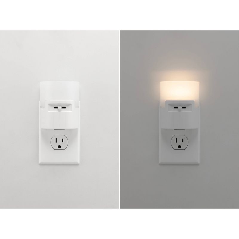 slide 2 of 7, Energizer Half Cup Dimmable Light Sensing LED Nightlight White, 1 ct