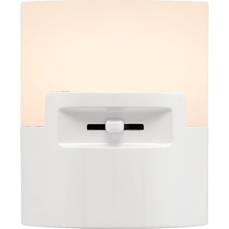 slide 1 of 7, Energizer Half Cup Dimmable Light Sensing LED Nightlight White, 1 ct