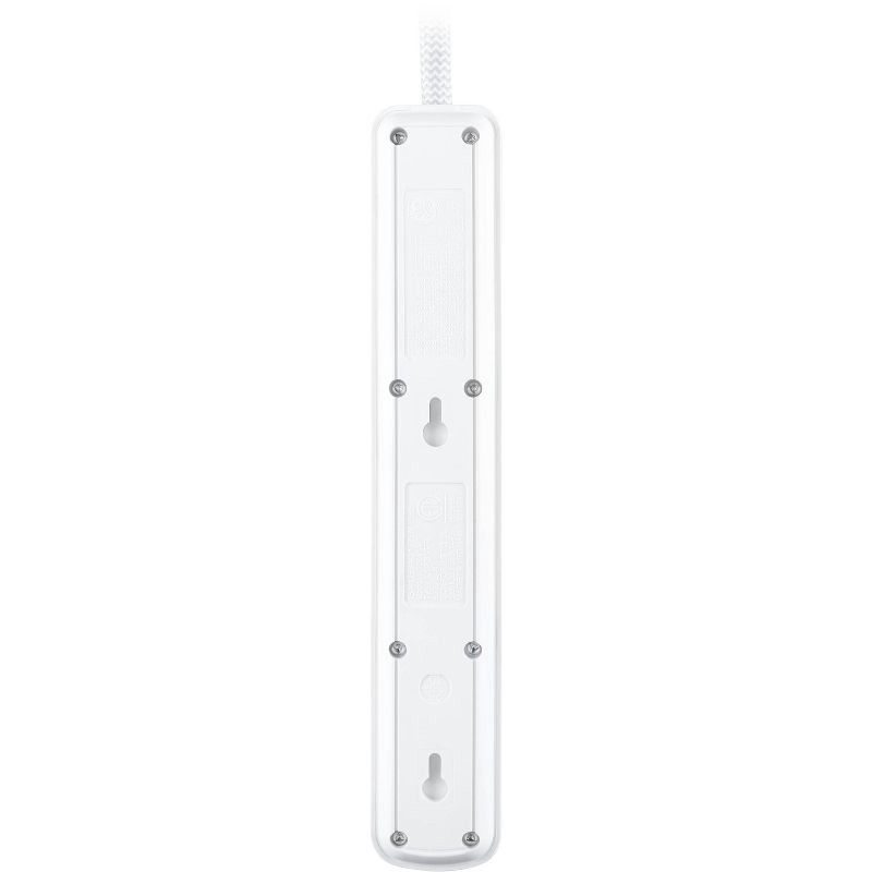 slide 3 of 8, General Electric 2pc Multipack 2' 6 Outlet Surge Protector 245J White, 2 ct