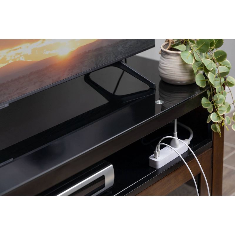 slide 7 of 12, General Electric GE 2 Outlet 2 USB-C 12W and 6 Outlet 245 Joules 2' Braided Cord White Combo Pack, 1 ct