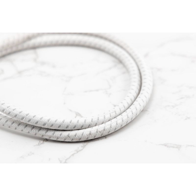 slide 4 of 8, General Electric GE 3 Outlet 1 USB-A 1 USB-C 12W Shared 245 Joules 4' Braided Cord White Gray, 1 ct