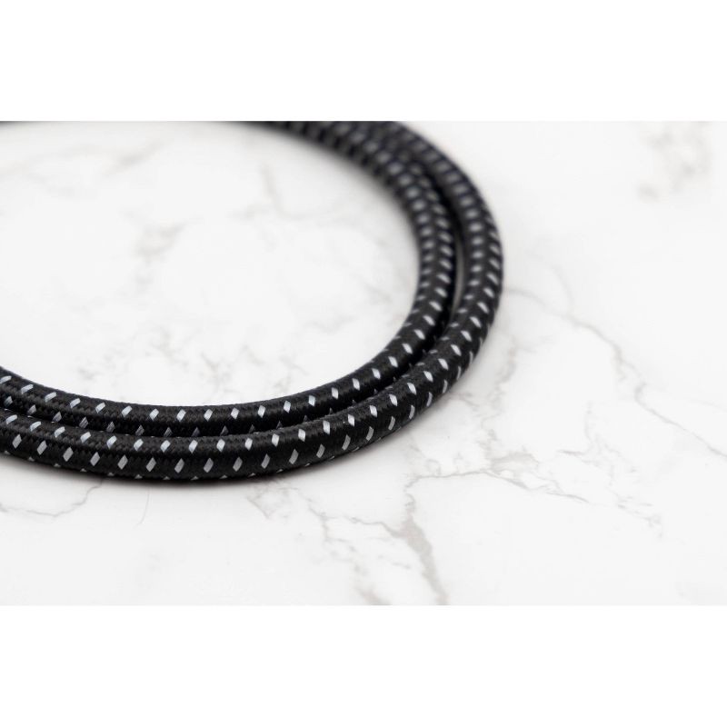 slide 4 of 8, General Electric GE 3 Outlet 1 USB-A and 1 USB-C 12W Shared 245 Joules 4' Braided Cord Black, 1 ct