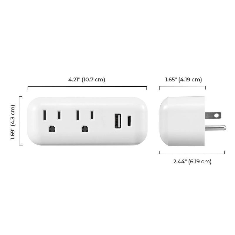 slide 7 of 7, Globe Electric USB Wall Tap, 1 ct