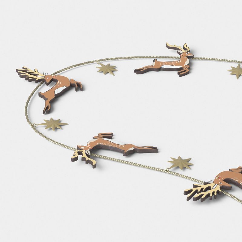 slide 3 of 3, Santa's Sleigh and Reindeer Christmas Garland - Threshold™, 1 ct