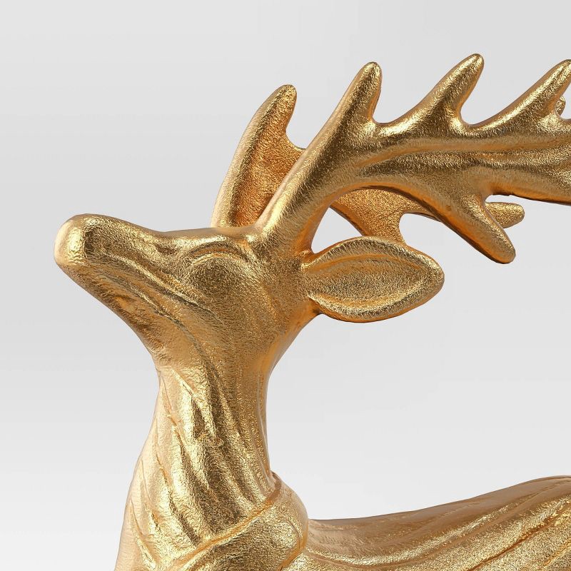 slide 3 of 3, Sitting Metal Deer Gold Christmas - Threshold™, 1 ct