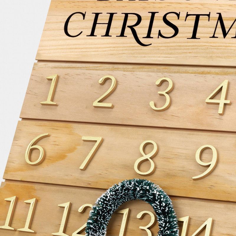 slide 3 of 3, Wooden Christmas Countdown Calendar - Threshold™, 1 ct