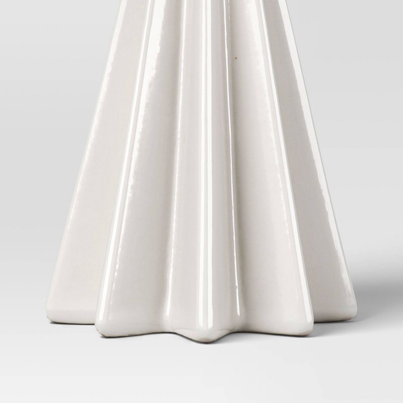 slide 3 of 3, Small Faceted Ceramic Christmas Tree White - Threshold™, 1 ct