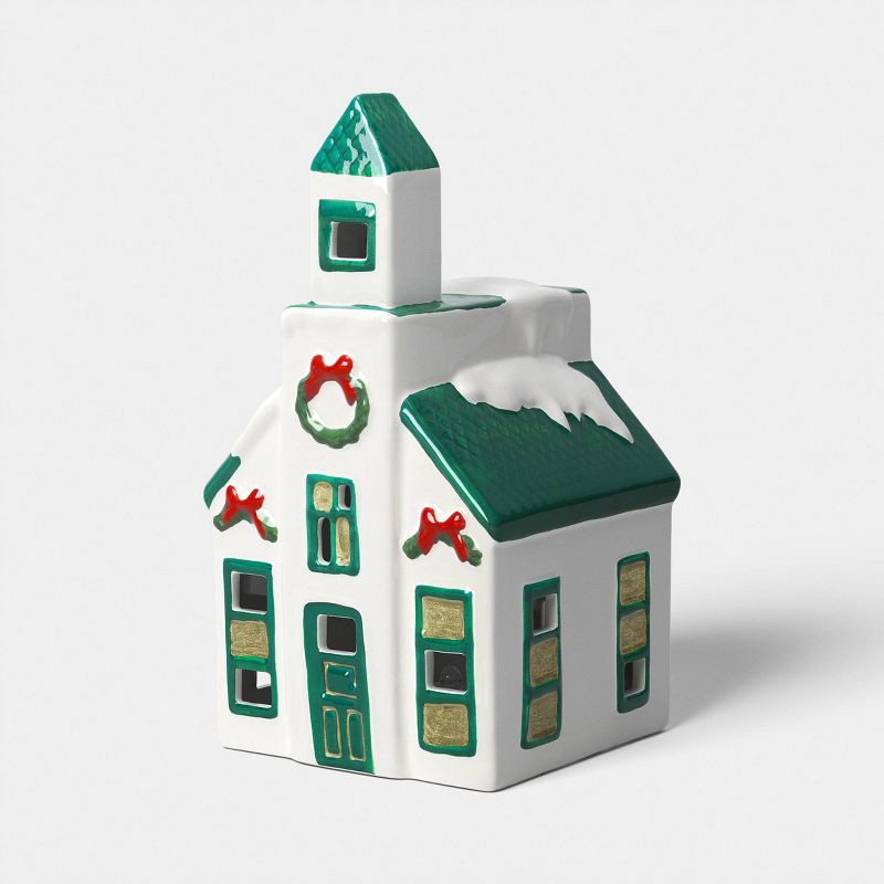 slide 3 of 4, Ceramic LED Church Christmas - Threshold™, 1 ct