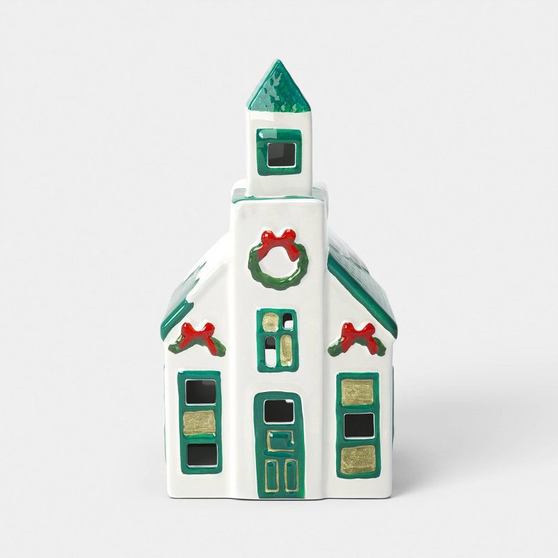 slide 4 of 4, Ceramic LED Church Christmas - Threshold™, 1 ct