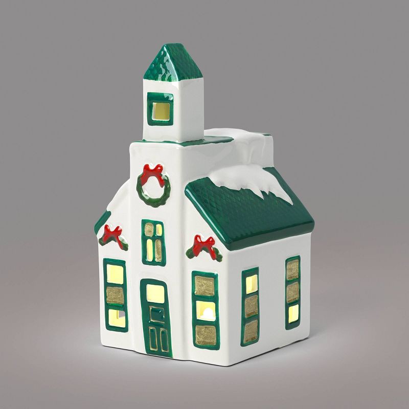 slide 1 of 4, Ceramic LED Church Christmas - Threshold™, 1 ct