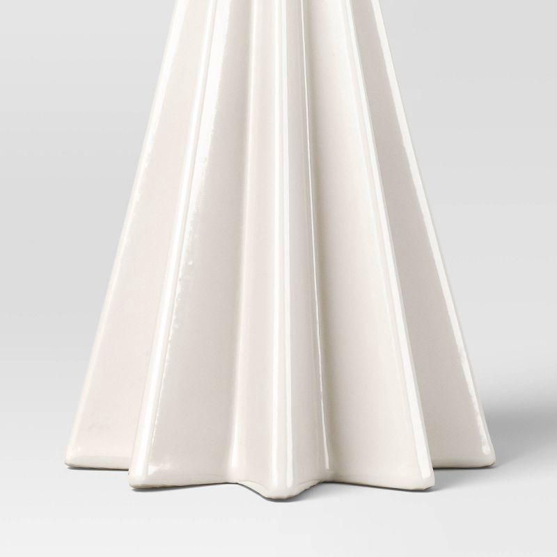 slide 3 of 3, Medium Faceted Ceramic Christmas Tree White - Threshold™, 1 ct