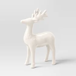 Ceramic Standing Deer White Christmas - Threshold™