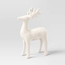 Ceramic Standing Deer White Christmas - Threshold™