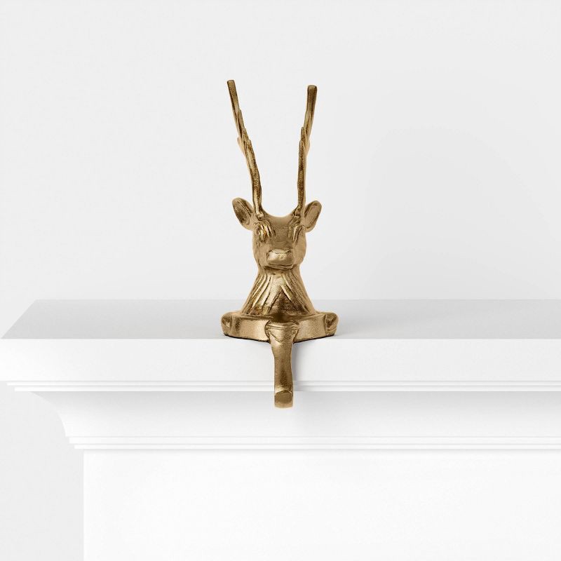 slide 1 of 4, Deer Stocking Christmas Holder - Threshold™, 1 ct