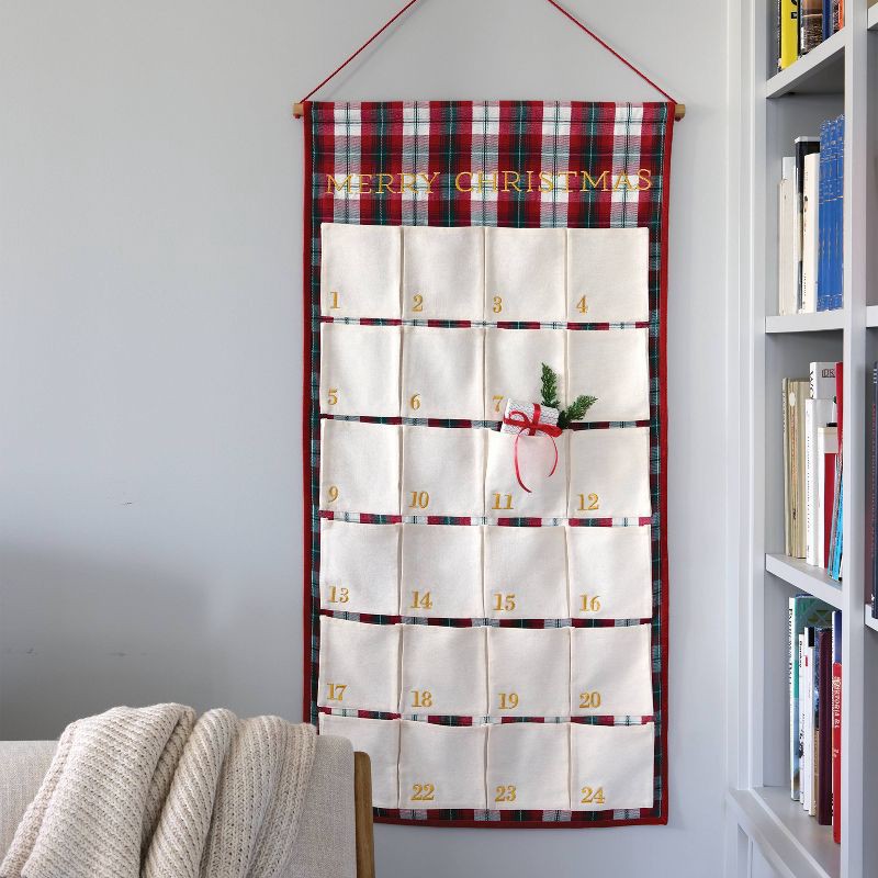 slide 2 of 4, Oversized Merry Christmas Countdown Calendar Cream - Threshold™, 1 ct