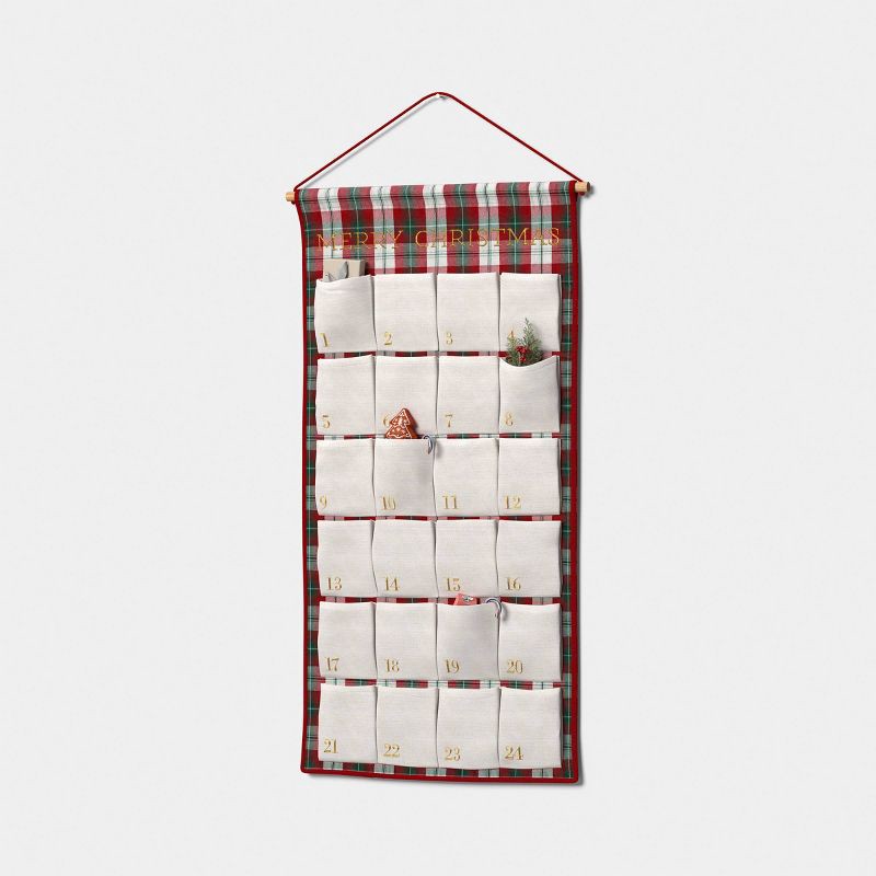 slide 3 of 4, Oversized Merry Christmas Countdown Calendar Cream - Threshold™, 1 ct