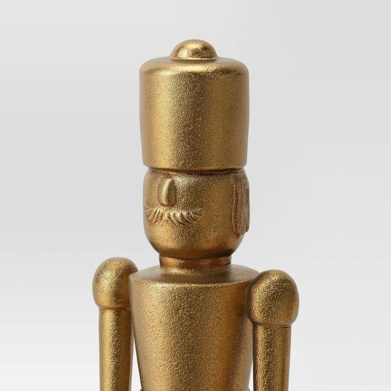 slide 3 of 3, Large Gold Metal Nutcracker Christmas - Threshold™, 1 ct