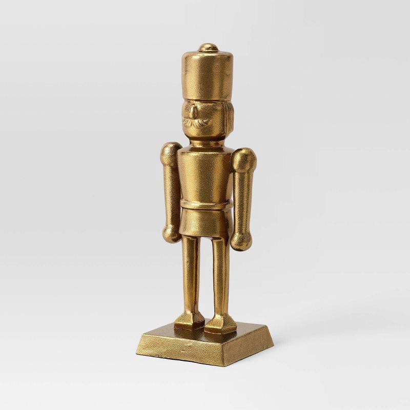 slide 1 of 3, Small Gold Metal Nutcracker Christmas - Threshold™, 1 ct
