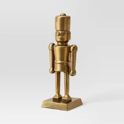 Small Gold Metal Nutcracker Christmas - Threshold™