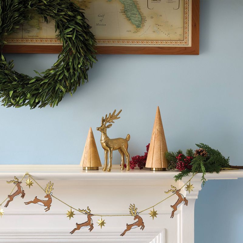 slide 2 of 3, Christmas Metal Standing Deer Gold - Threshold™, 1 ct