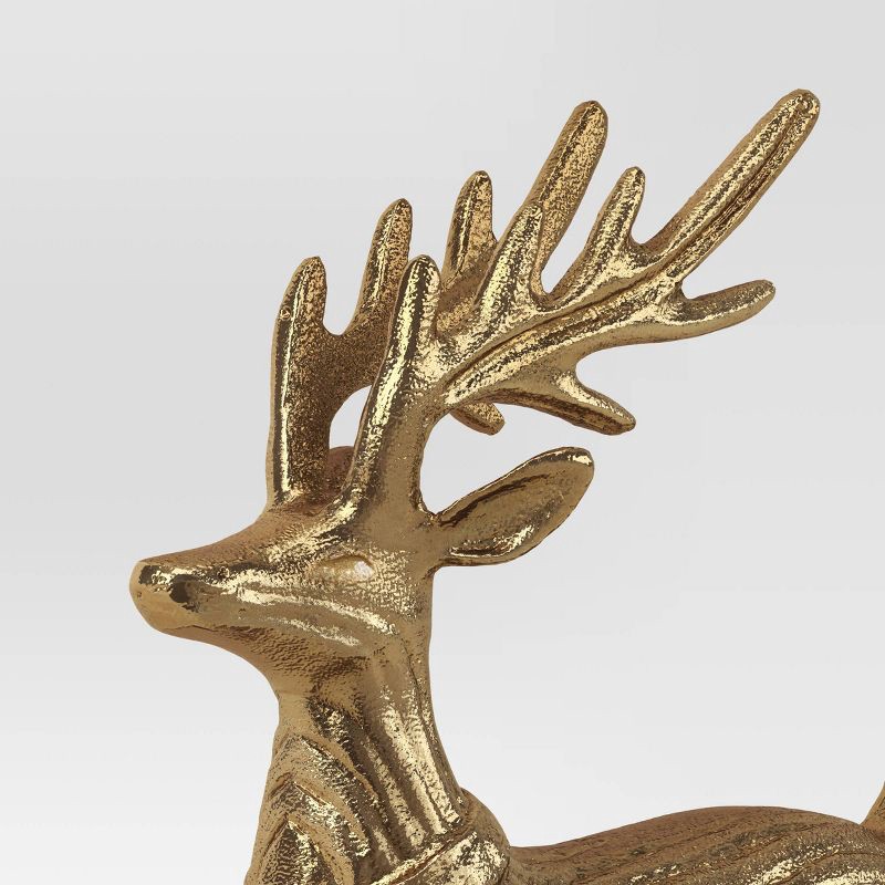 slide 3 of 3, Christmas Metal Standing Deer Gold - Threshold™, 1 ct