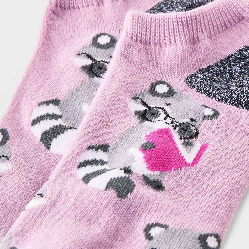 slide 3 of 3, Women's Studious Raccoon Low Cut Socks - Purple 4-10, 1 ct