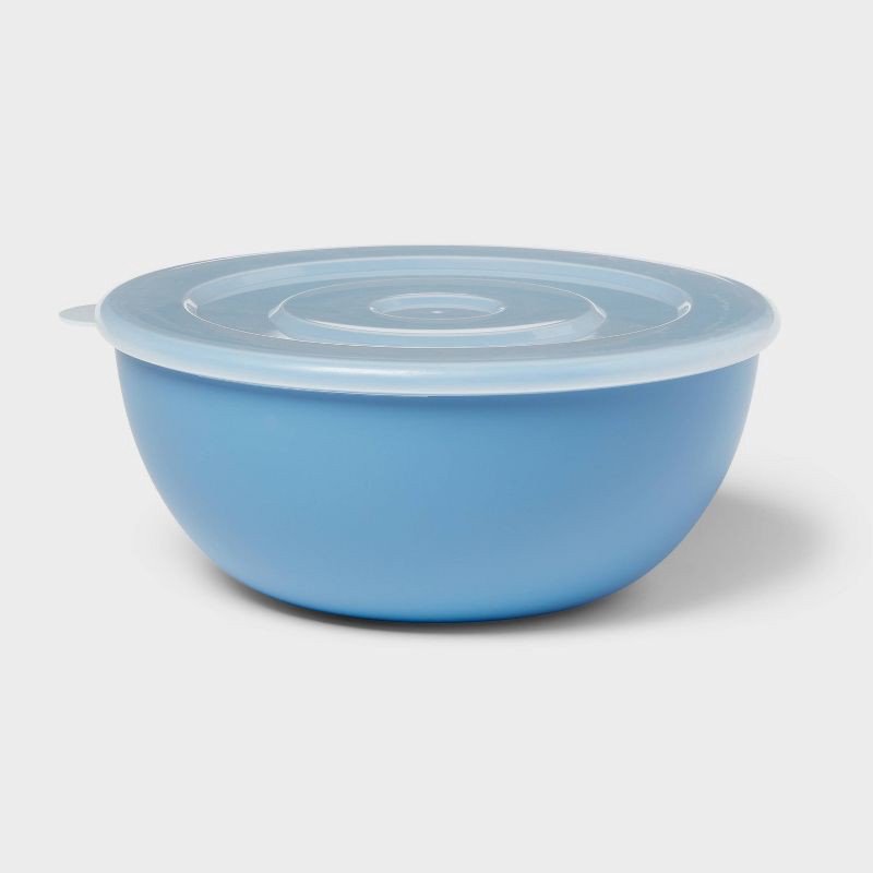 slide 1 of 3, Mixing Bowl with Lid Blue - Room Essentials™, 1 ct