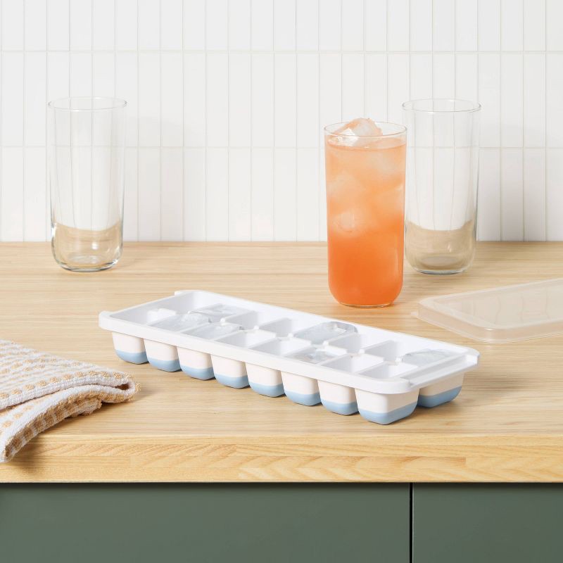 slide 2 of 3, Ice Cube Tray Soft Release with Lid White - Room Essentials™, 1 ct