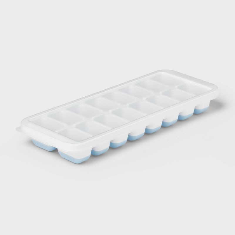 slide 1 of 3, Ice Cube Tray Soft Release with Lid White - Room Essentials™, 1 ct