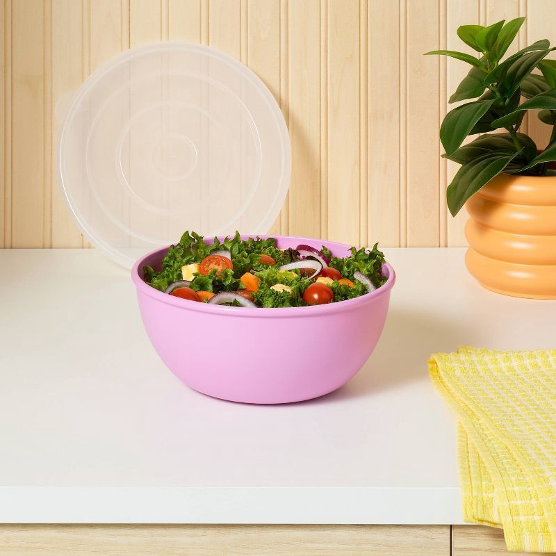slide 2 of 3, Bowl with Lid Pink - Room Essentials™, 1 ct