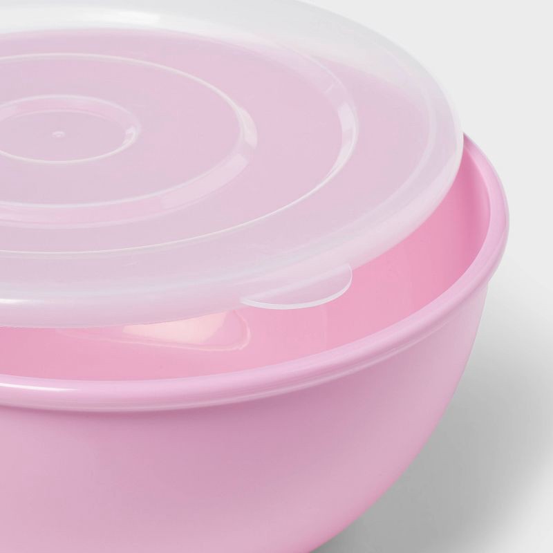 slide 3 of 3, Bowl with Lid Pink - Room Essentials™, 1 ct