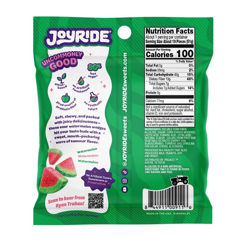 slide 2 of 4, JOYRIDE Sour Watermelon Wedges - 1.8oz, 1.8 oz