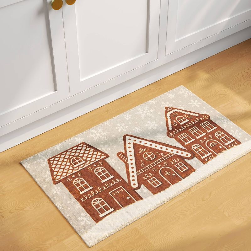slide 2 of 4, 1'8"x2'10" Christmas Gingerbread Rug - Wondershop™, 1 ct