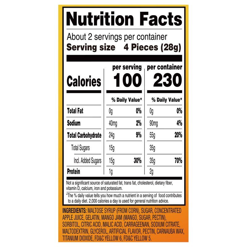 slide 3 of 8, AMOS Peelerz Mango Gummy Checklane Candy - 2.29oz, 2.29 oz