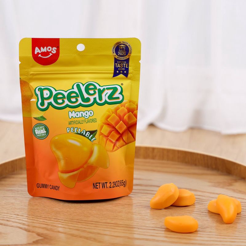 slide 8 of 8, AMOS Peelerz Mango Gummy Checklane Candy - 2.29oz, 2.29 oz
