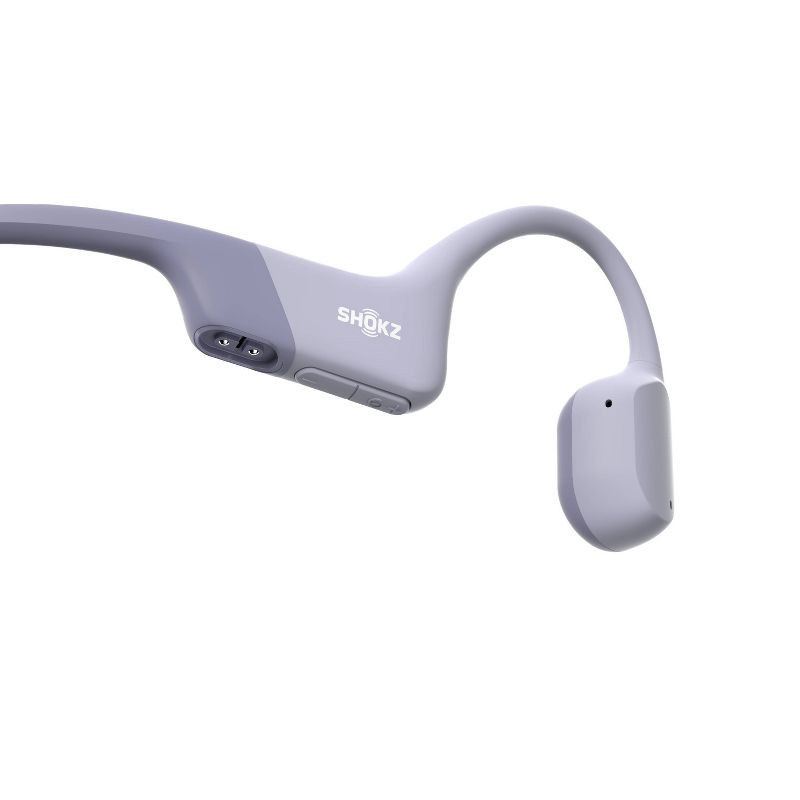 slide 4 of 8, Shokz OpenRun Bluetooth Wireless Headphones - Lavender: Open-Ear, Built-In Microphone, USB-C, 1 ct