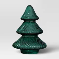 Medium Glass Christmas Tree Green - Threshold™