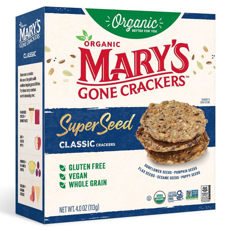 slide 2 of 9, Mary's Gone Crackers Gluten Free Super Seed Classic - 4oz, 4 oz