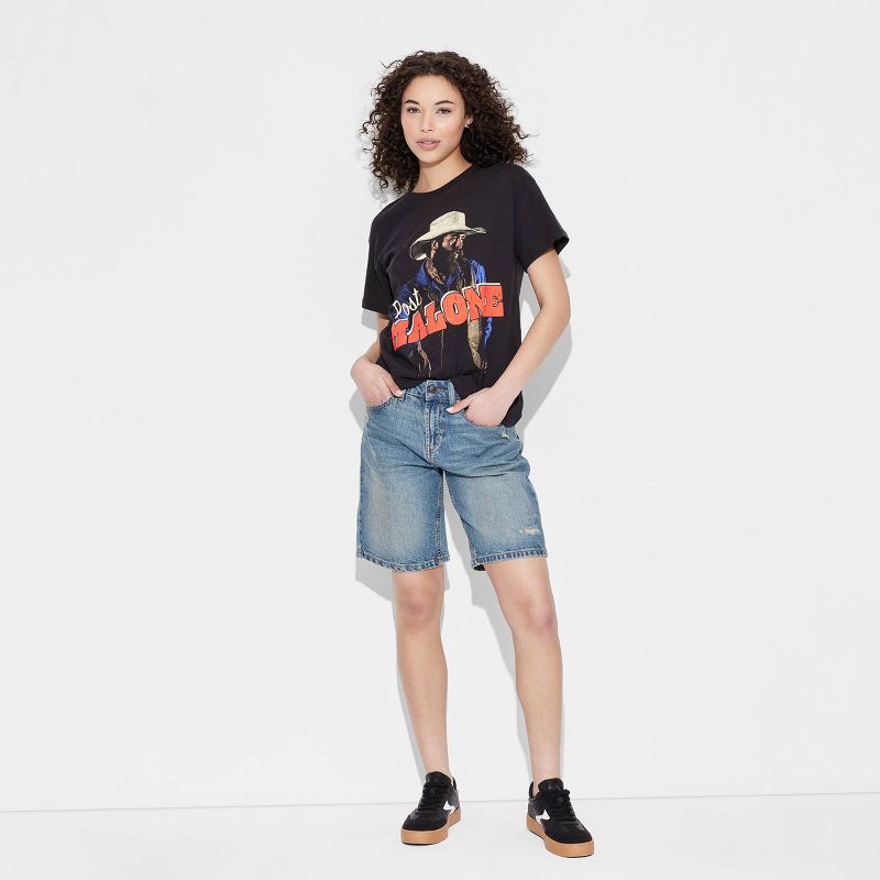 slide 3 of 3, Women's Post Malone Short Sleeve Graphic T-Shirt - Black XXS: Cotton Crew Neck Pullover, Below Hip Length, 1 ct