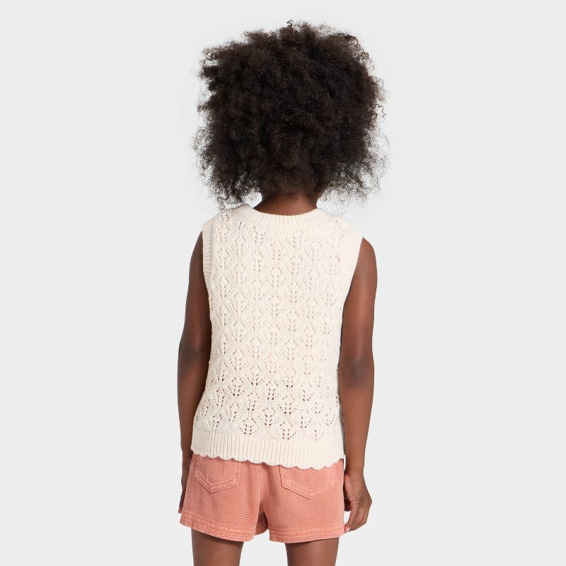 slide 3 of 3, Toddler Girls' Sweater Vest - Cat & Jack™ Beige 12M, 1 ct