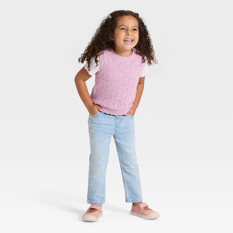 slide 3 of 3, Toddler Girls' Sweater Vest - Cat & Jack™ Lavender Mauve 2T, 1 ct