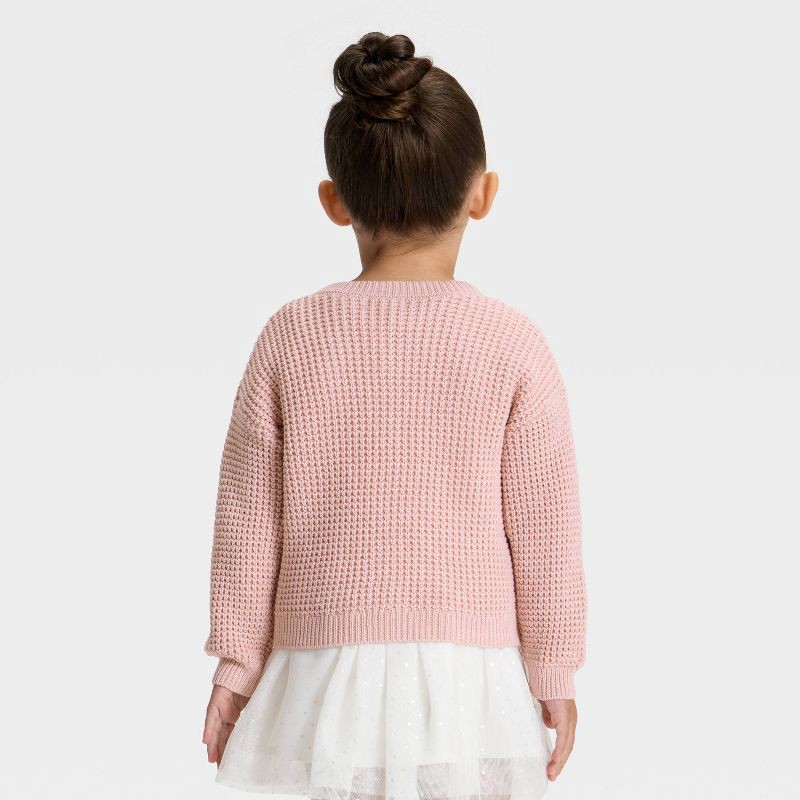 slide 2 of 3, Toddler Girls' Cardigan - Cat & Jack™ Light Pink 2T, 1 ct
