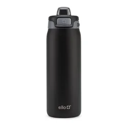 Ello Pop & Fill 18oz Stainless Steel Water Bottle Black